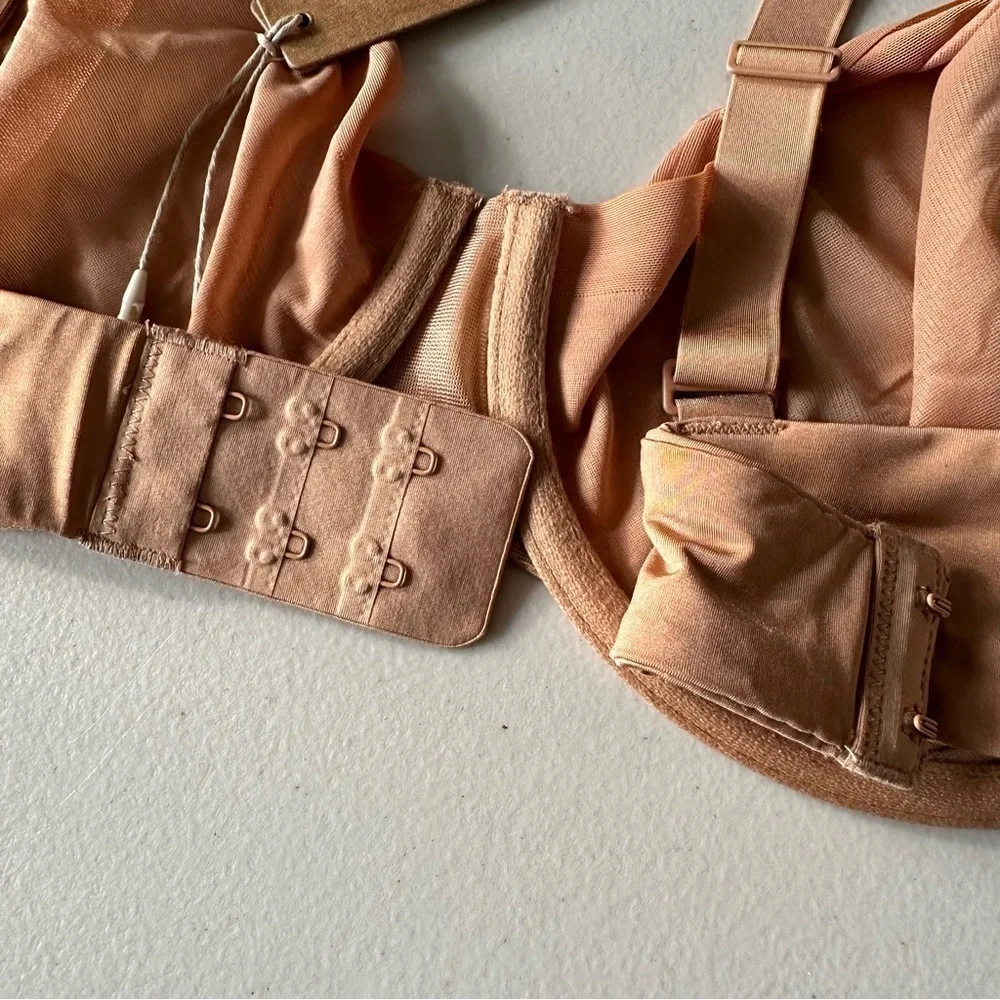 NWT Skims No Show Molded Unlined Demi Bra Sheer Ochre 40C